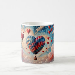 Herzform Heißluftballon Kaffeetasse