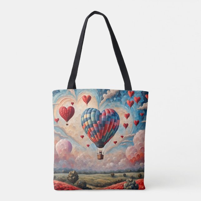 Herzform Heißluftballon Tasche (Rückseite)