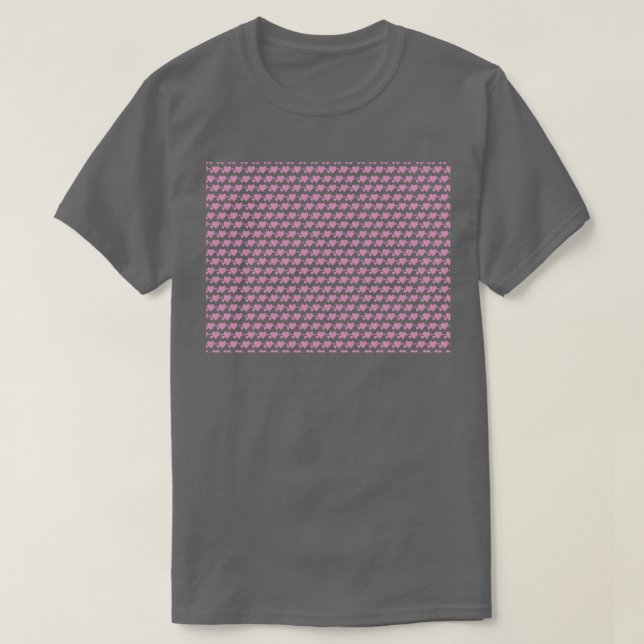 Herzform Muster rosa Farbe kleine Objektriss T-Shirt (Design vorne)