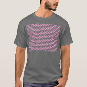 Herzform Muster rosa Farbe kleine Objektriss T-Shirt