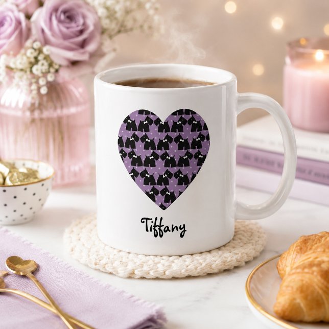 Herzform Niedlich Terrier Kaffeetasse (Von Creator hochgeladen)