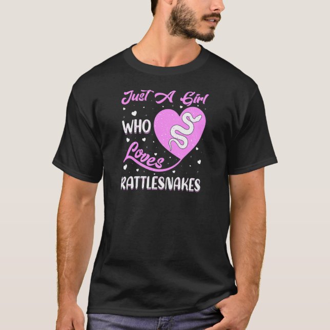 Herzform Rattlesnake Nur ein Mädchen, das Ratt Lie T-Shirt (Vorderseite)