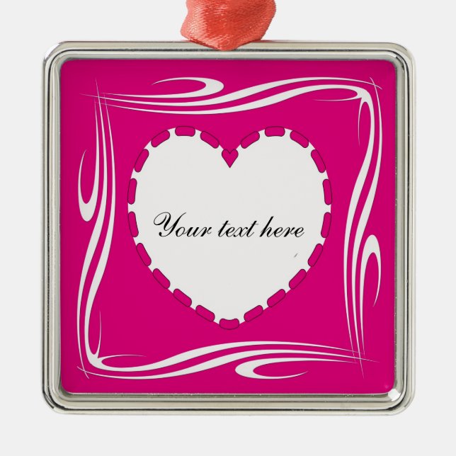 Herzform Silbernes Ornament (Vorne)