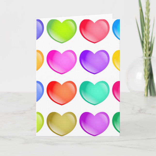 Herzformen Feiertagskarte (Vorderseite)