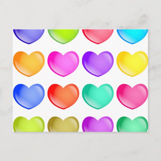 Herzformen Postkarte (Vorderseite)