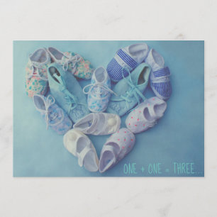 herzförmige Babyschuhe Schwangerschaftsankündigung Ankündigung