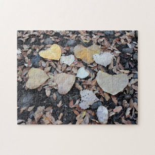 Herzförmige Blätter der Liebe Puzzle