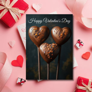 Herzförmige Cakepops Valentins Gruß Karte