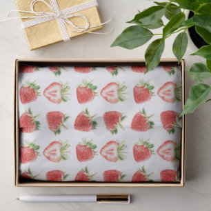 Herzförmige Erdbeeren Geburtstag Seidenpapier