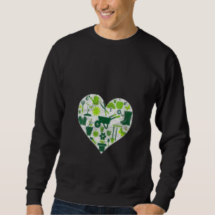 Herzförmige Gartengeräte für Damen für den Garten Sweatshirt