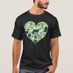 Herzförmige Gartengeräte für den Garten T-Shirt