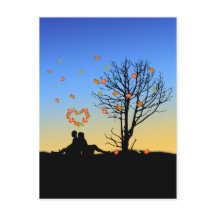 Herzförmige Herbstleaven