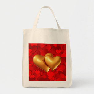 Herzförmige Liebe Symbole Tote Beutel Tragetasche