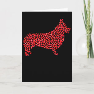 Herzförmige Liebe Welsh Corgi Hund Valentinstag M Karte