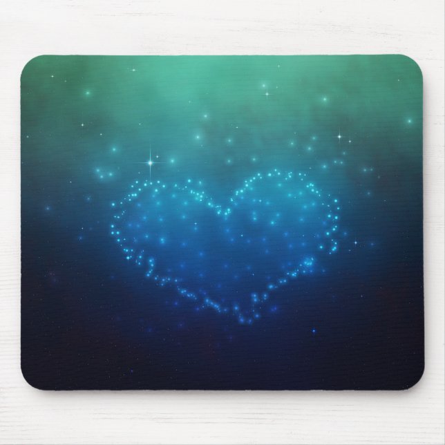 Herzförmige Nachtstars Mousepad (Vorne)