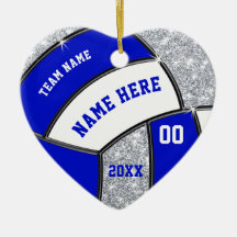 Herzförmige, Personalisierte Volleyballverzierunge