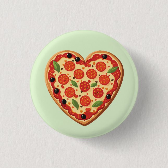 Herzförmige Pizza Button (Vorderseite)