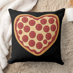 Herzförmige Pizza Süß Valentinstag Kissen