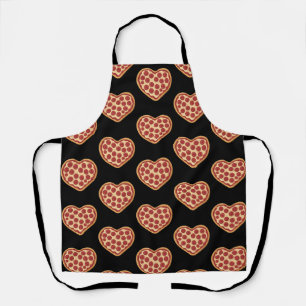 Herzförmige Pizza Süß Valentinstag Schürze