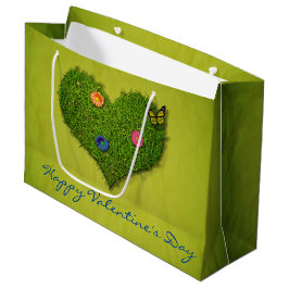 Herzförmige Rasen-Blume Schmetterling Große Geschenktüte