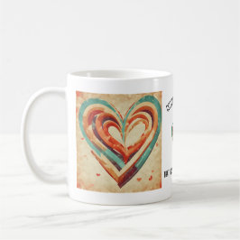 Herzförmige Retro-Kaffee-Tasse Kaffeetasse