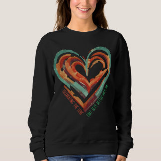 Herzförmige Retro Sweatshirt