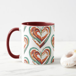 Herzförmige Retro Tasse