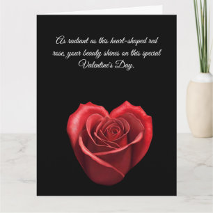 Herzförmige rote Rosen Valentinstag- Karte