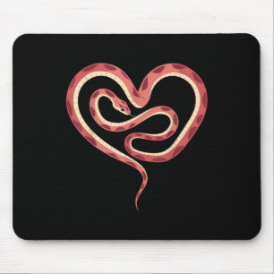 Herzförmige Schlange Valentinstag Schlange Schlang Mousepad