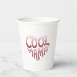 Herzförmige Typografie: COOLES MAMA Pappbecher