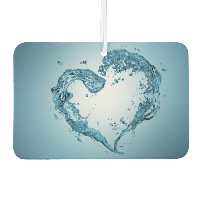Herzförmige Wasserablagerungen Autolufterfrischer (Vorderseite)