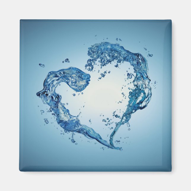 Herzförmige Wasserablagerungen Magnet (Vorne)