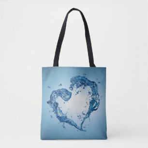 Herzförmige Wasserablagerungen Tasche