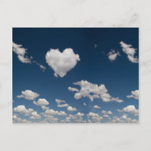 Herzförmige Wolke Postkarte