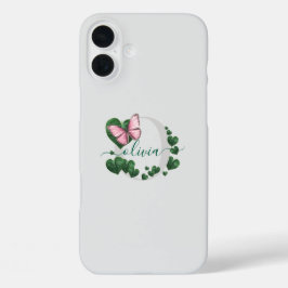 Herzförmiger Blätterstrauß iPhone 16 Plus Hülle