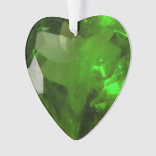 Herzförmiger Smaragd Ornament