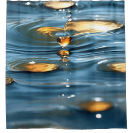 "Herzförmiger Wassertropfenschlag" Duschvorhang