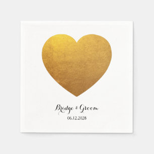 Herzförmiges Foto Persönliche Hochzeit Jubiläum Serviette