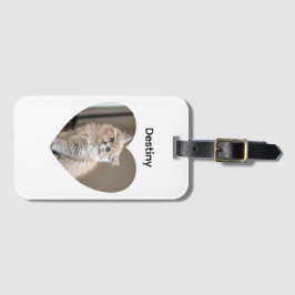 Herzförmiges Katzen-Design Gepäckanhänger