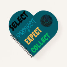 Herzförmiges Notebook