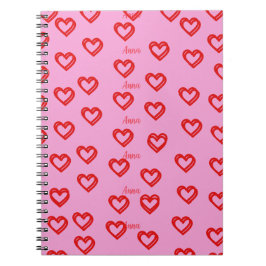 Herzförmiges Notizbuch Notizblock