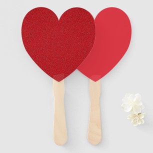 Herzförmiges Set - Tomatenrotes Duo (Custom) Fächer