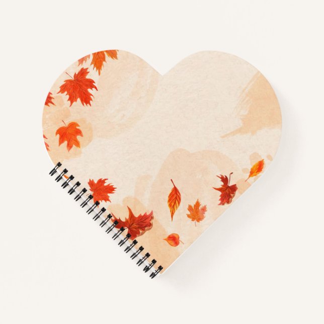 Herzförmiges Spiralnotizblock Notizbuch (Vorderseite)