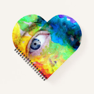 Herzförmiges Spiralnotizblock Notizbuch