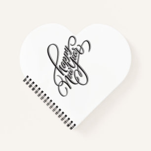 Herzförmiges Spiralnotizblock Notizbuch