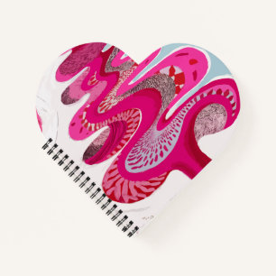 Herzförmiges Spiralnotizblock Notizbuch