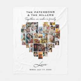 Herzfoto Collage Together Family Anniversary Fleecedecke