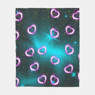 Herzgalaxie Fleecedecke