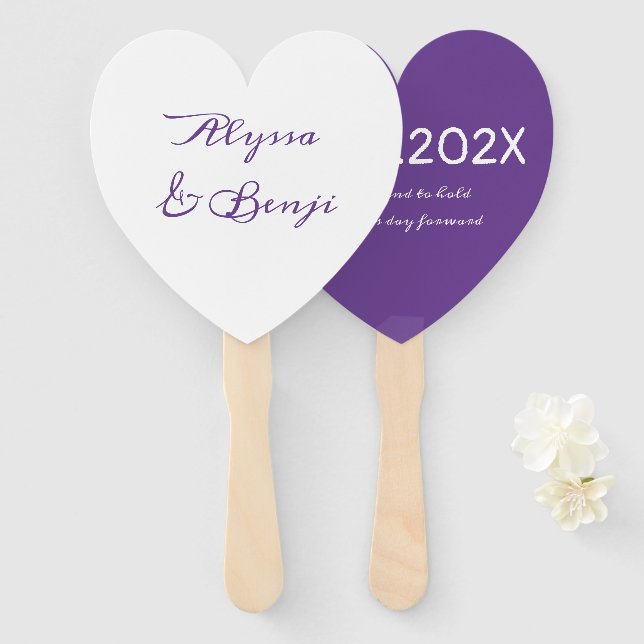 Herzgeformter Hochzeitslüfter haben und halten Fächer (Vorne und Hinten)
