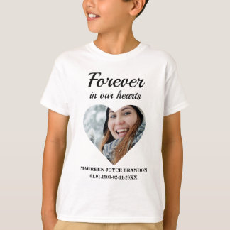 Herzgeformtes Foto für immer in unseren Herzen T-Shirt